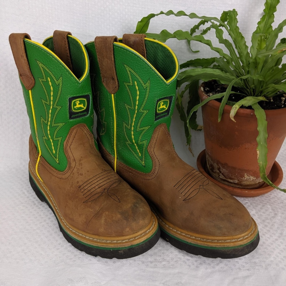 John Deere® Youth Johnny Popper Western Boots Size